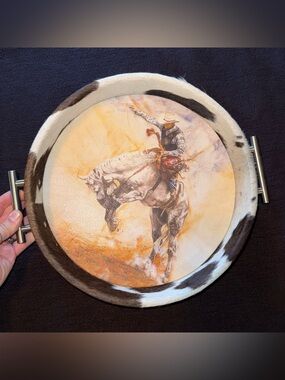 Bronc Cowhide Tray